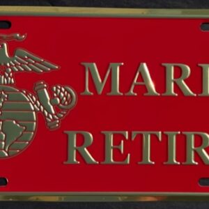 Marine Retired License Plate