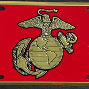 Red License Plate with EGA