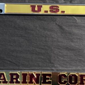 USMC Mirrored License Plate Frame