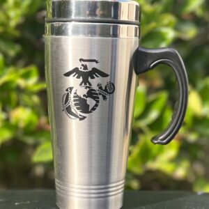 Stainless Steel Travel Coffee Mug w/Handle