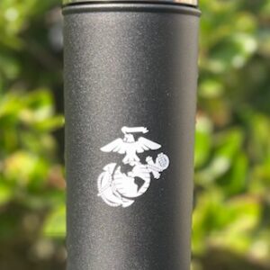 Black Stainless-Steel w/White EGA Tumbler