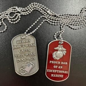 Proud Dad of a Marine Coin w/chain